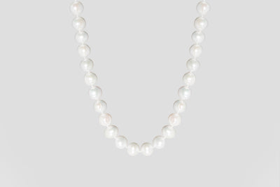 White Round Fresh Water Pearl Necklace