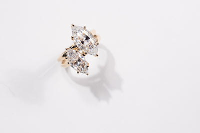 Grand Marquise Moissanite Ring