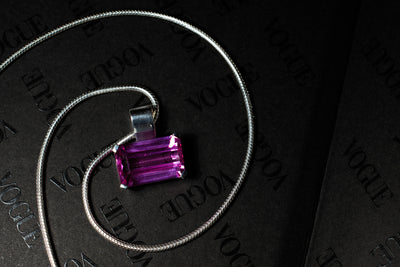 Vivid Pink Topaz Necklace