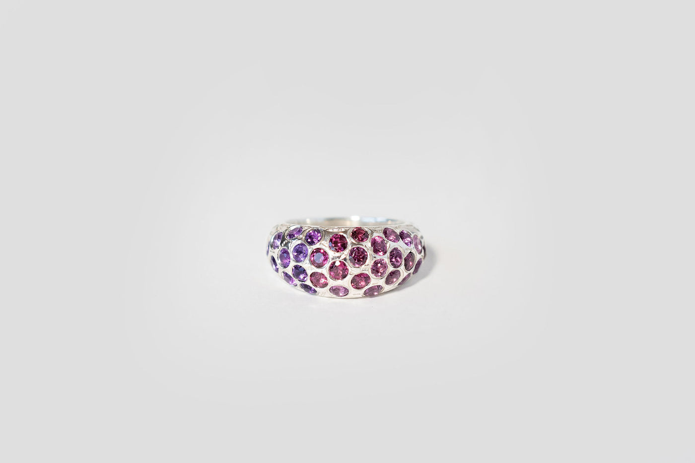Ruby, Garnet, Amthyst Pinky Ring - Made to Order