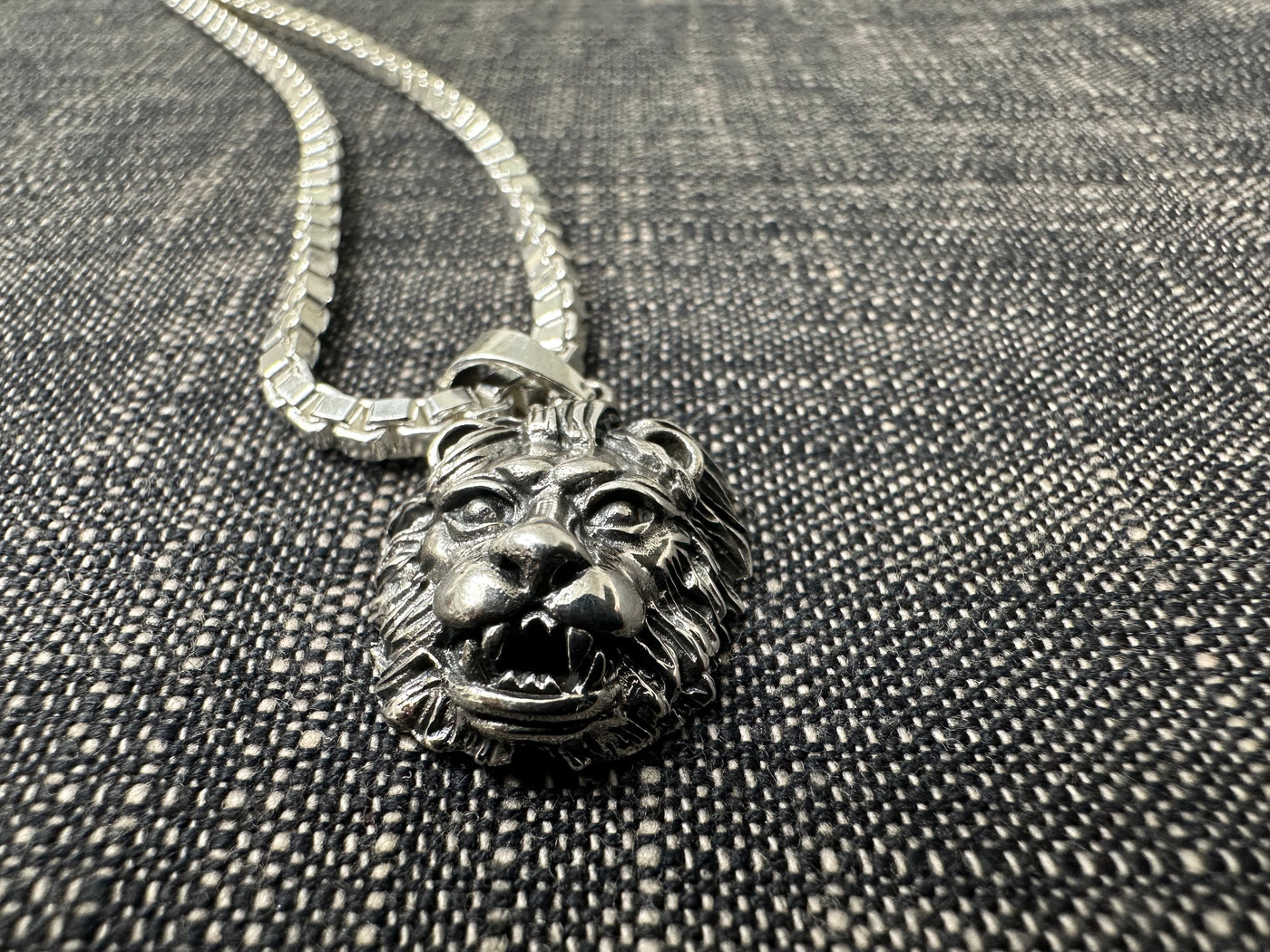 Sterling Silver Lion Necklace