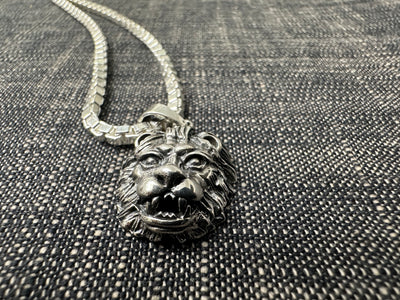 Lion Necklace - Solid Sterling Silver