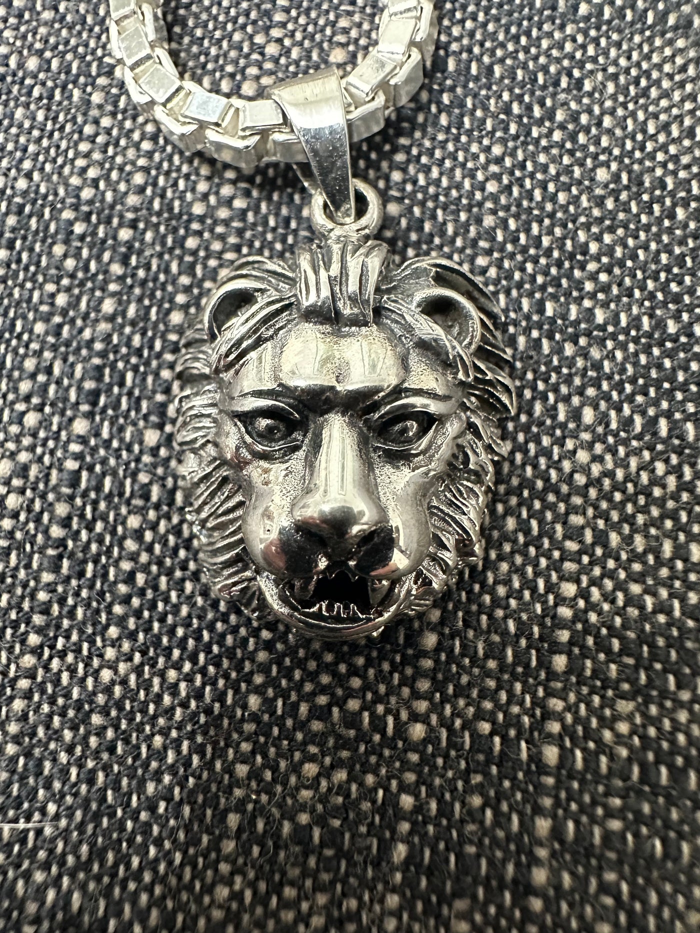 Lion Necklace - Solid Sterling Silver