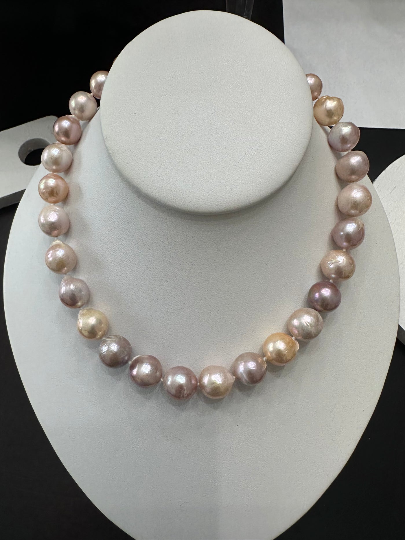 Pink Multi Coloured Pearl Necklace