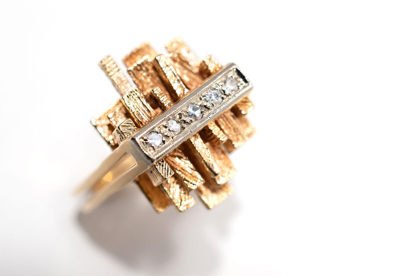 Art Deco Diamond Ring - Vintage 14k