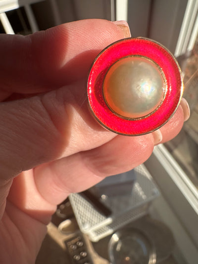 Perfect Pearl Ring - Enamel