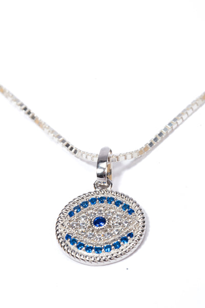 Evil Eye Necklace - Sterling Silver