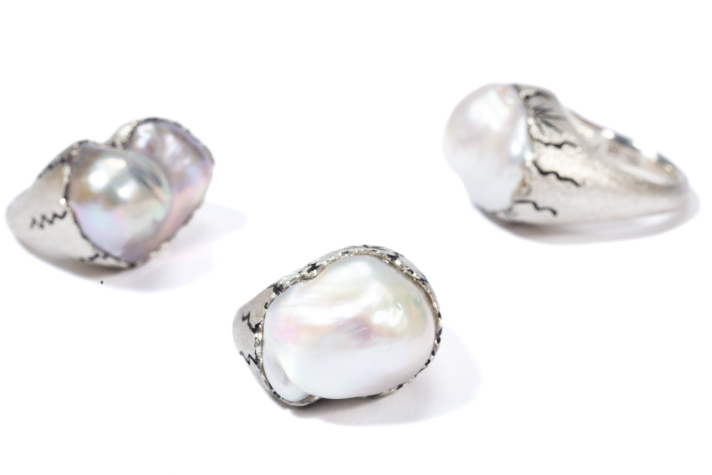 Baroque Pearl Ring: Sterling Silver - 925