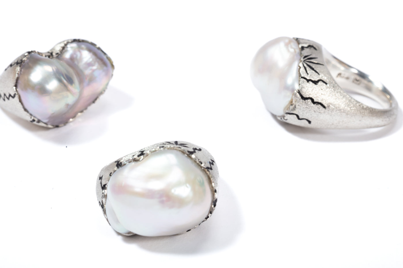 Baroque Pearl Ring: Sterling Silver - 925