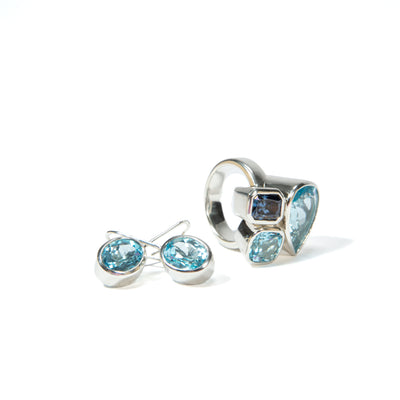 Sea Ring: Blue Topaz