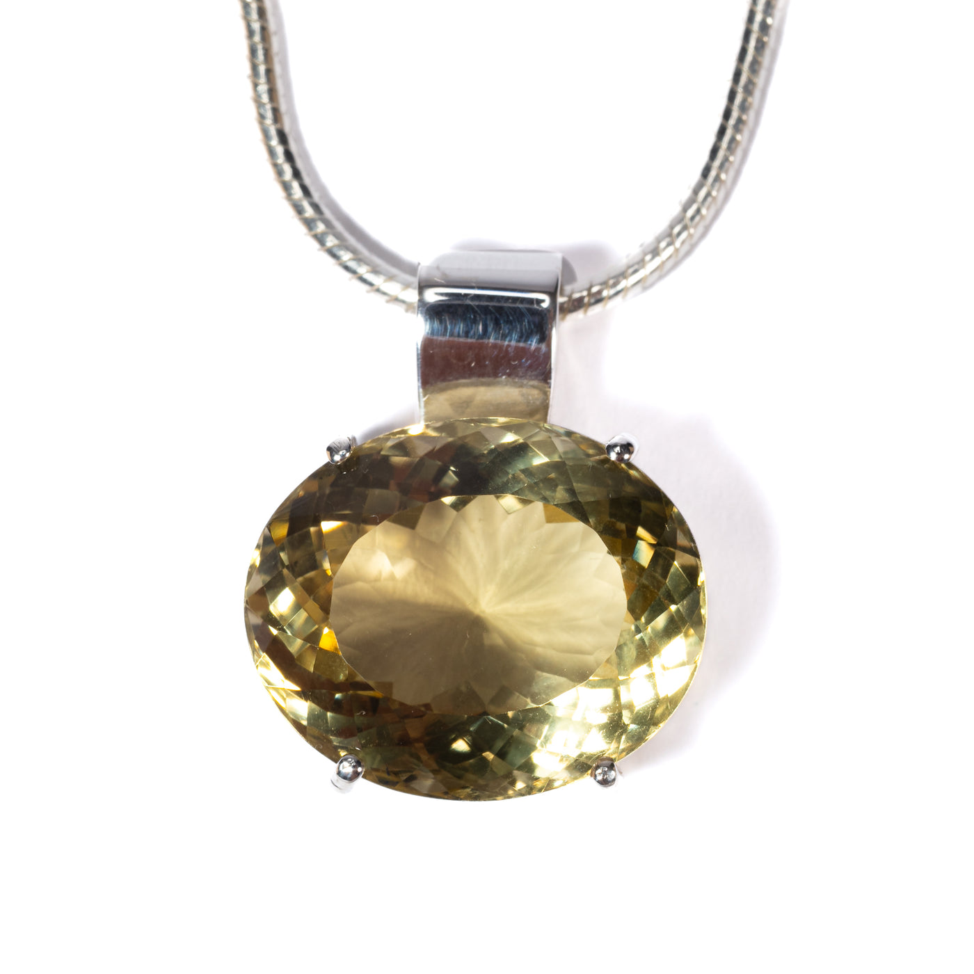 Yellow Citrine Necklace