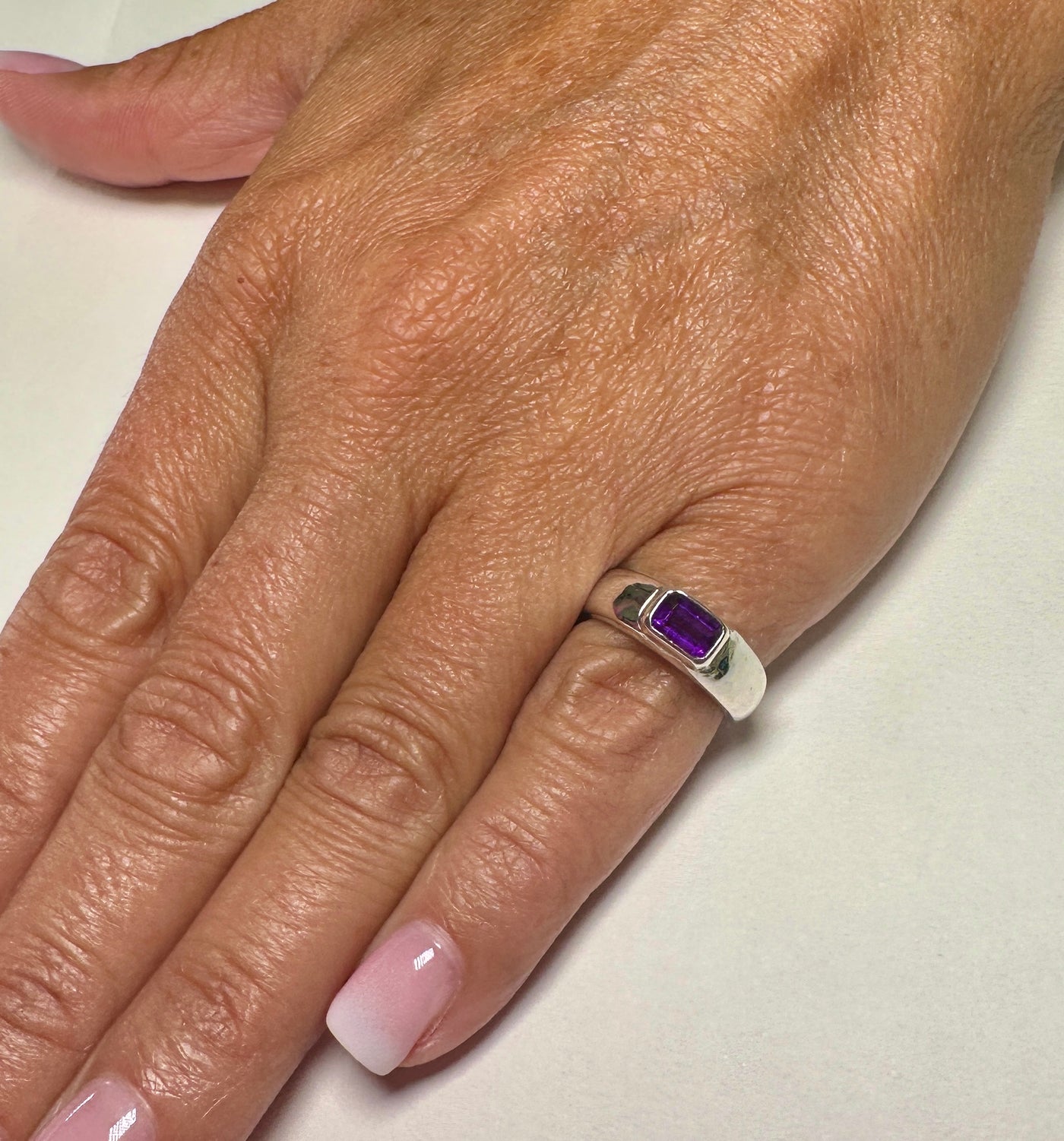 Pinky Ring - Purple Amethyst