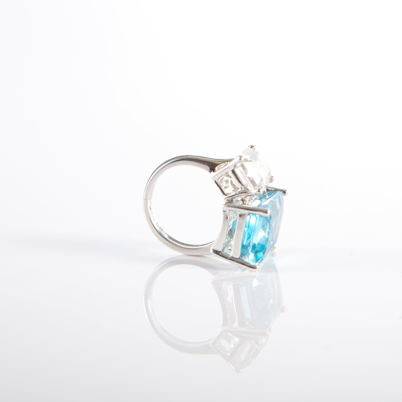 Large Blue Topaz Cocktail Ring