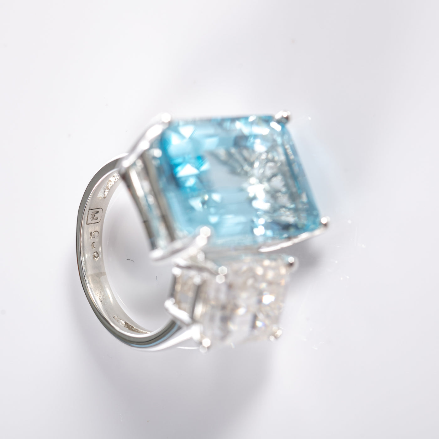 Large Blue Topaz Cocktail Ring