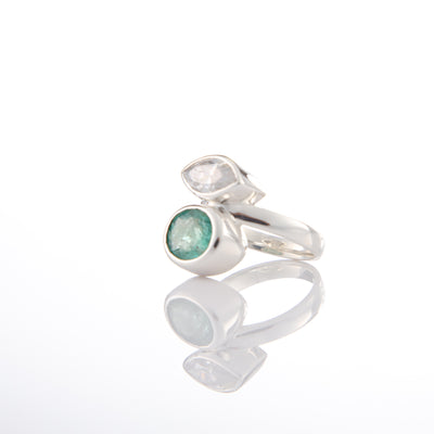 Emerald and Marquise Ring