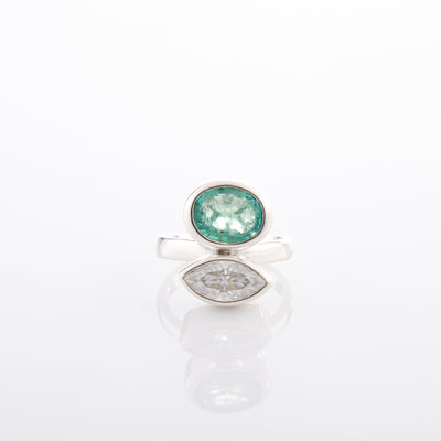 Emerald and Marquise Ring