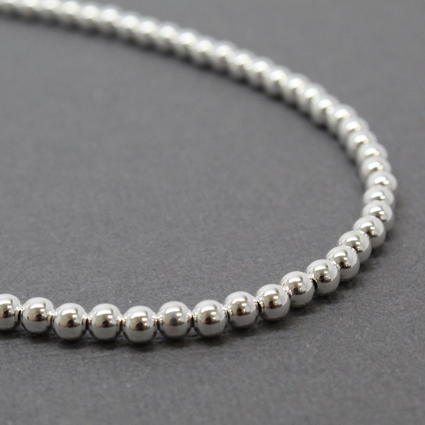 4mm Sterling Silver Ball Necklace