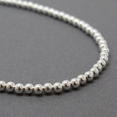 4mm Sterling Silver Ball Necklace