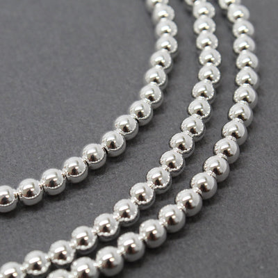 4mm Sterling Silver Ball Necklace