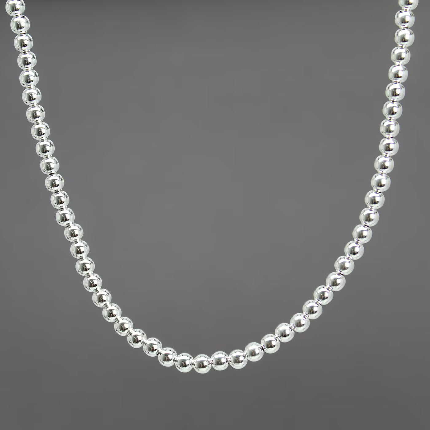 4mm Sterling Silver Ball Necklace