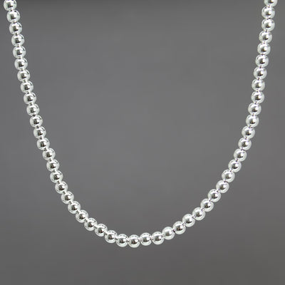 4mm Sterling Silver Ball Necklace