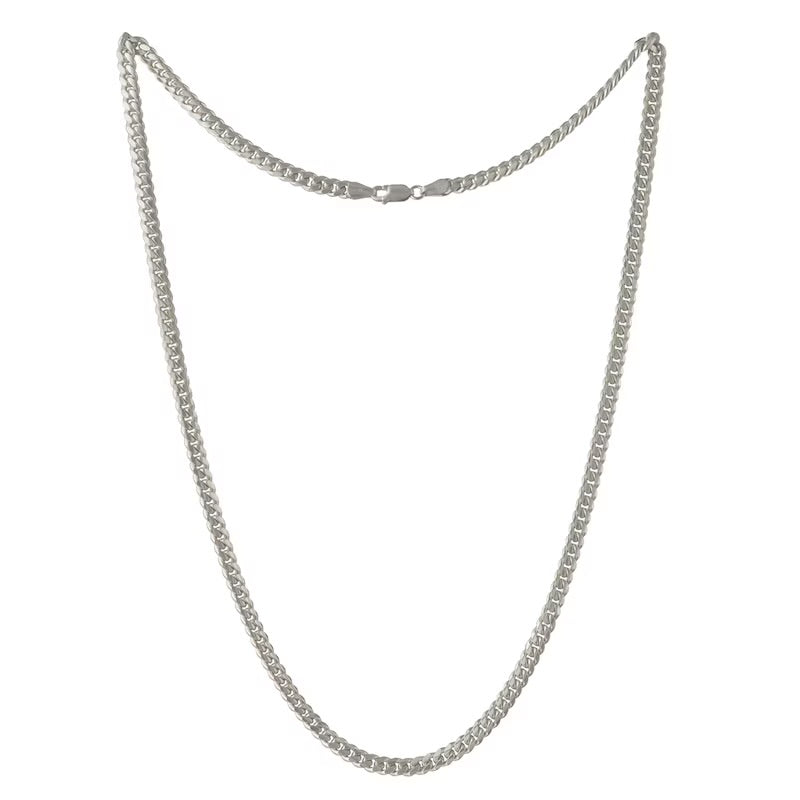 Men’s Solid Sterling Silver Cuban Link Chain - 18 inch 5mm