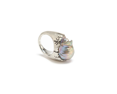 Baroque Pearl Pinky Ring