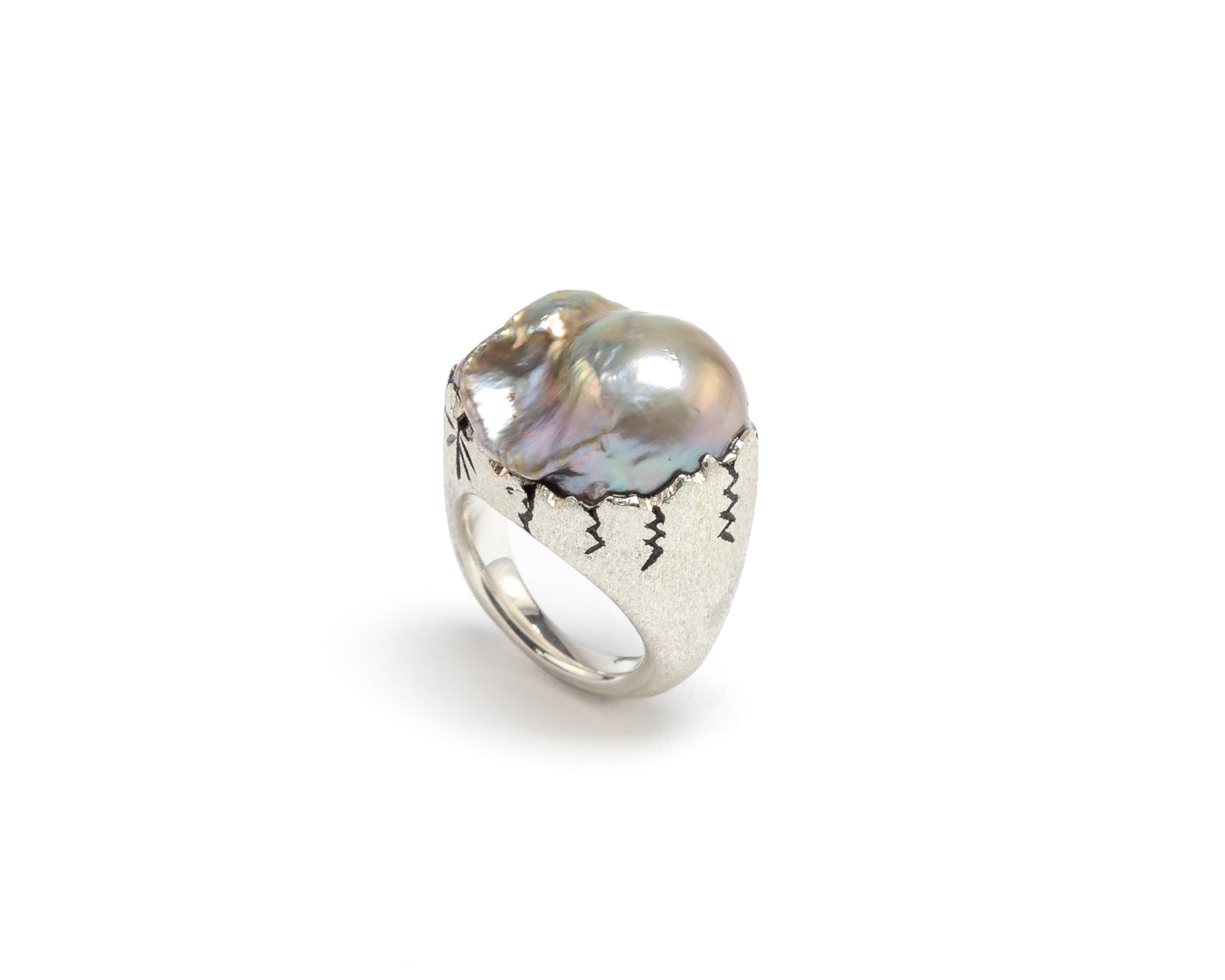 Baroque Pearl Pinky Ring