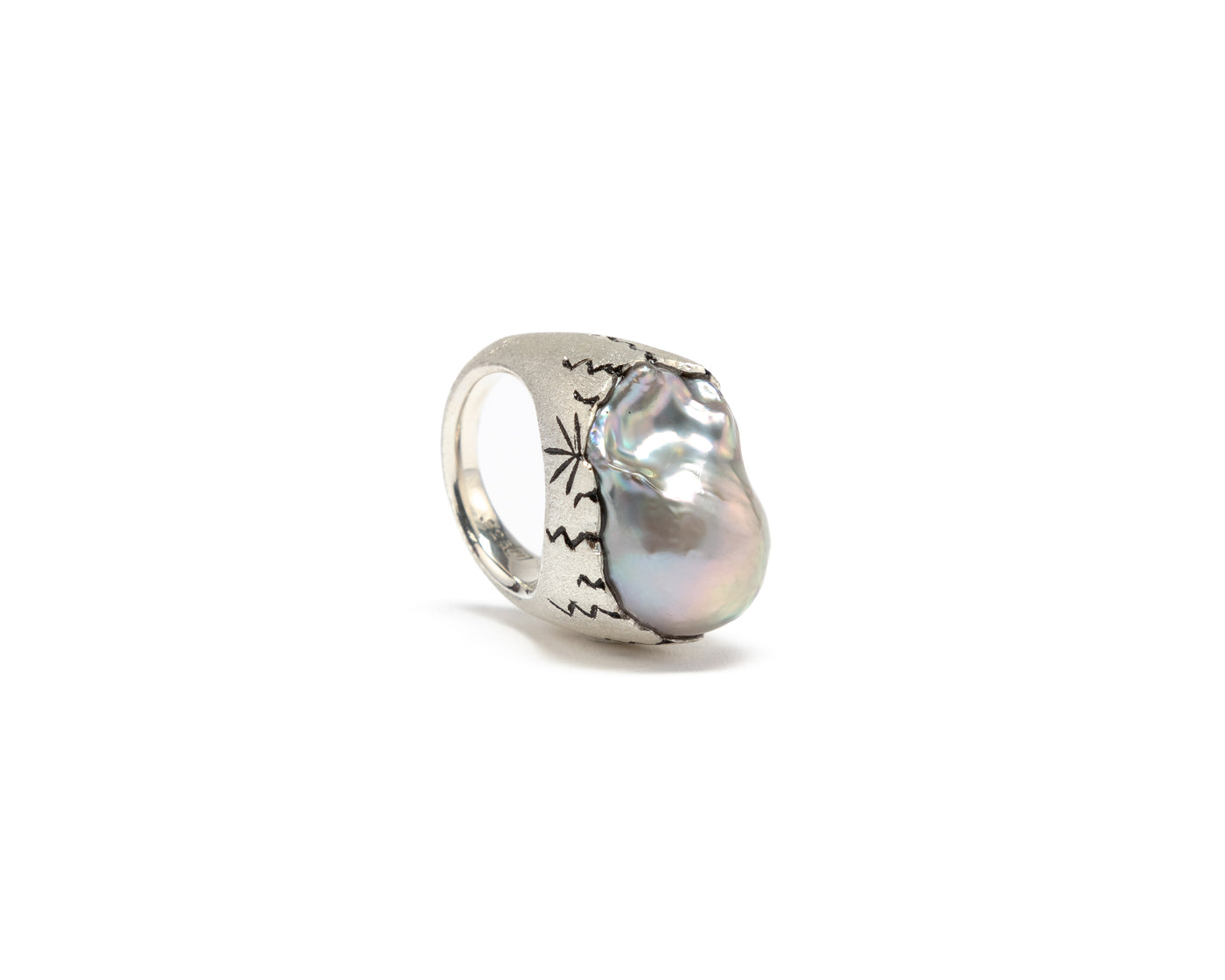 Baroque Pink Pinky Pearl Ring