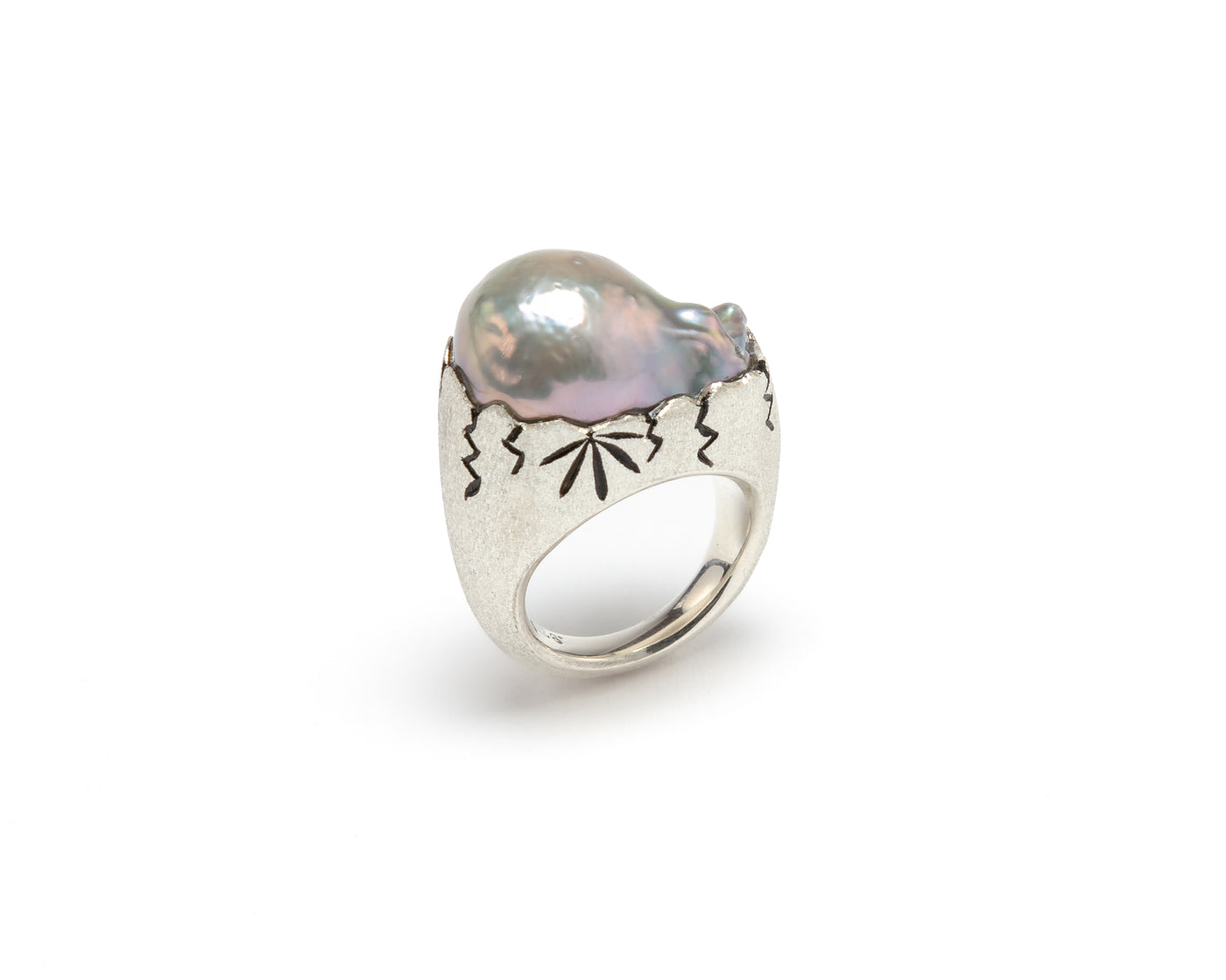 Baroque Pink Pinky Pearl Ring