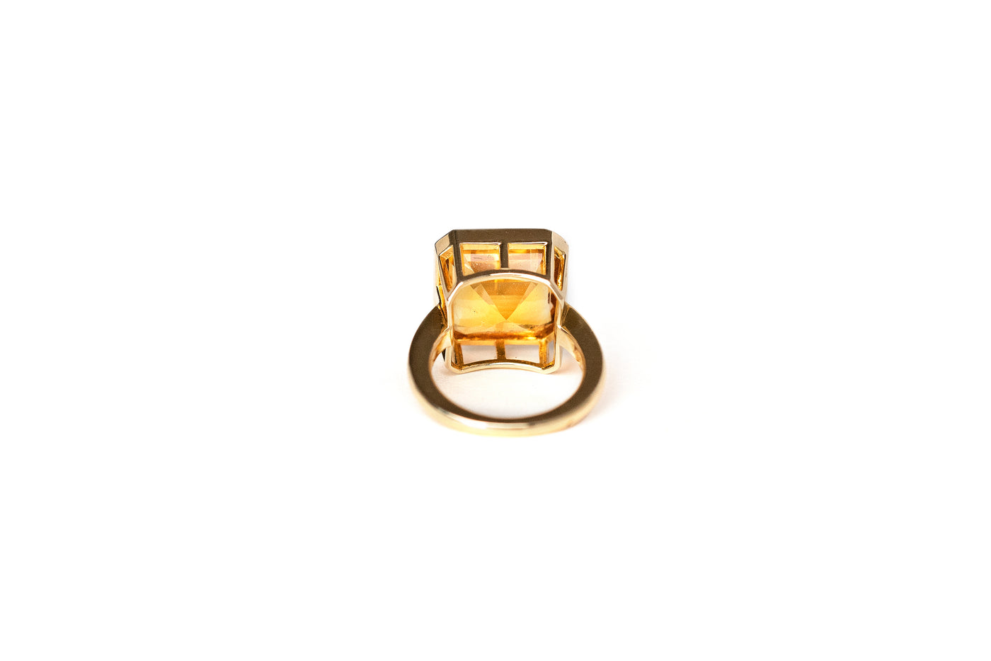 Orange Citrine Pinky Ring - 14k