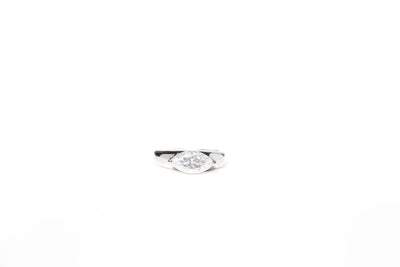 1/2ct Marquise Cut Moissanite Pinky Ring