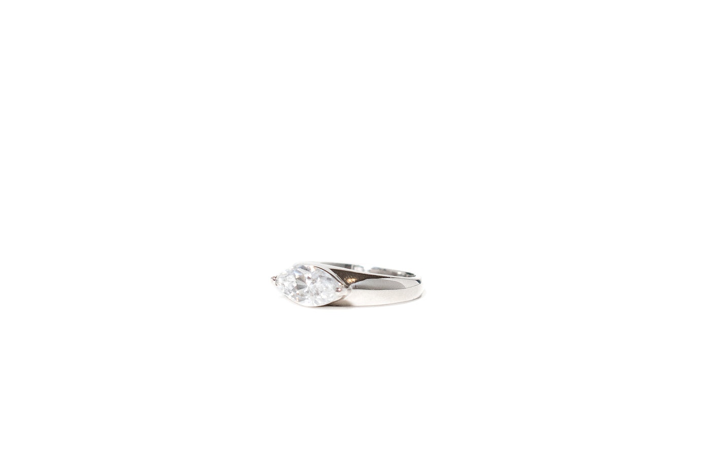 1/2ct Marquise Cut Moissanite Pinky Ring