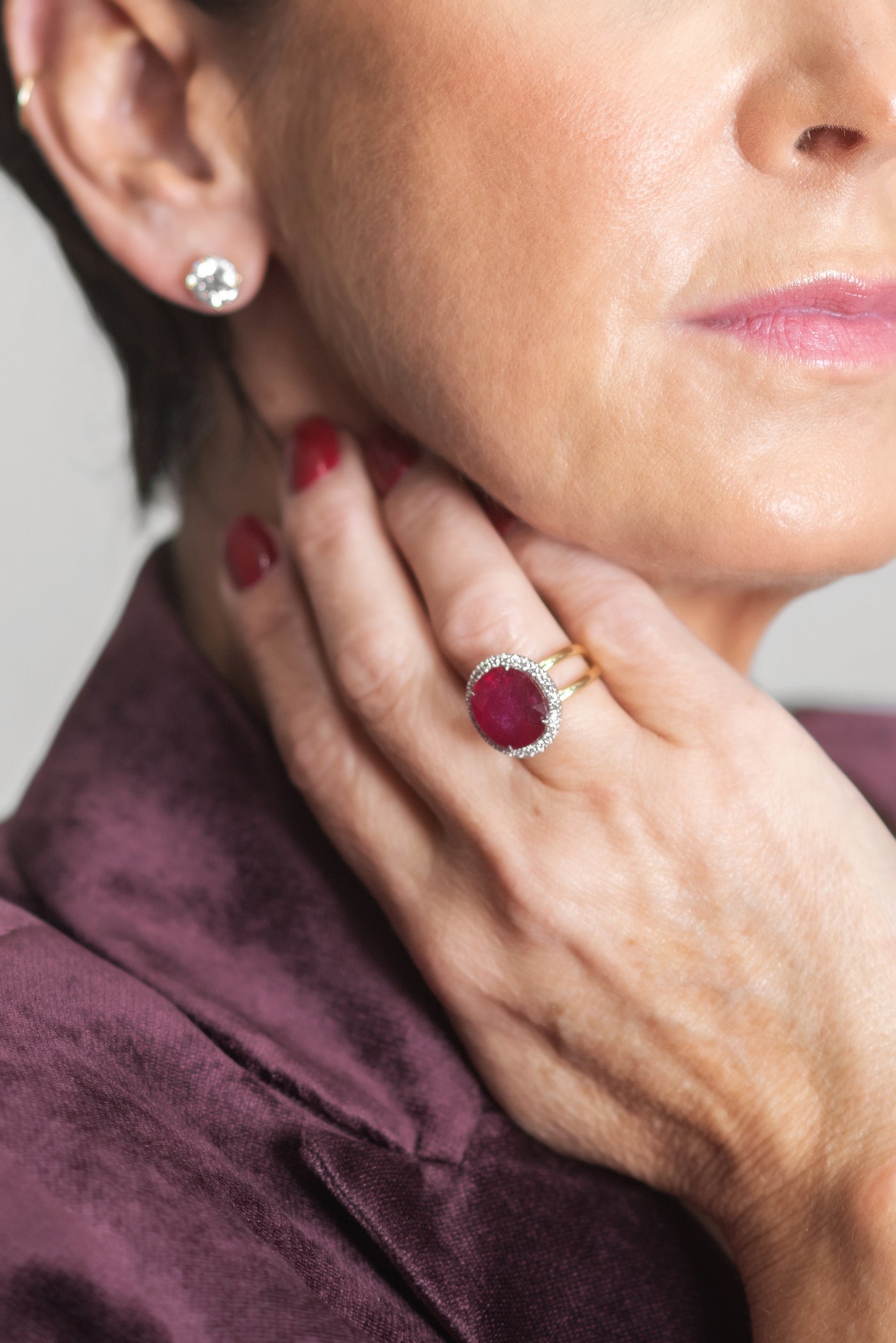 Ruby and Diamond Ring - Made to Order 14k White & Yellow Gold