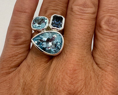 Sea Ring: Blue Topaz