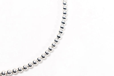 Sterling Silver Medium Ball Chain Bracelet (925) -  7 inch