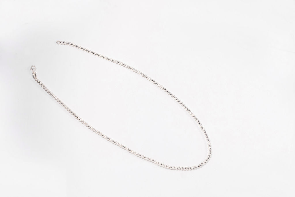 Sterling Silver Ball Chain Necklace (925) - 16 inch