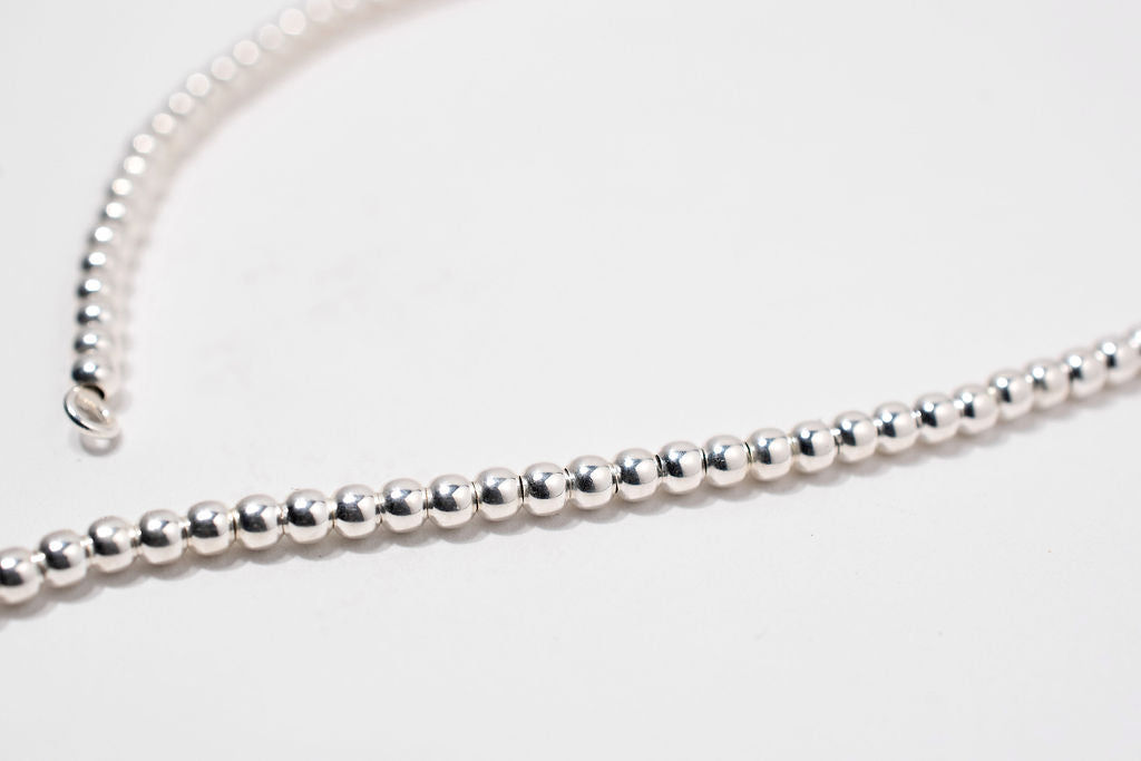 Sterling Silver Medium Ball Chain Bracelet (925) -  7 inch