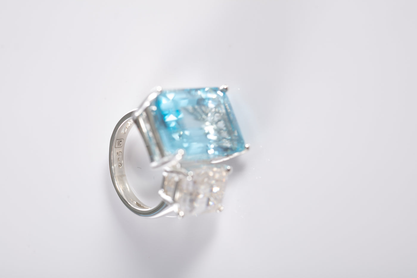 Large Blue Topaz Cocktail Ring