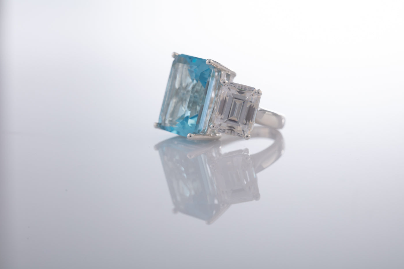 Large Blue Topaz Cocktail Ring