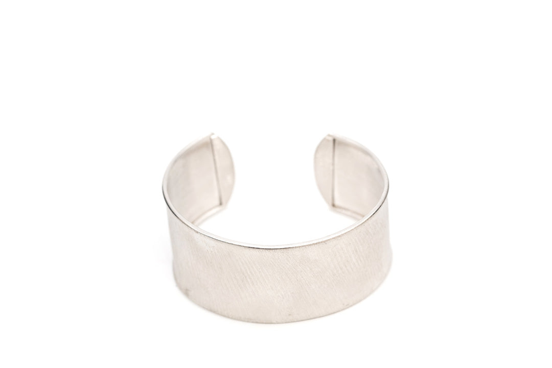 Cuff Bracelet - Brushed Sterling Silver