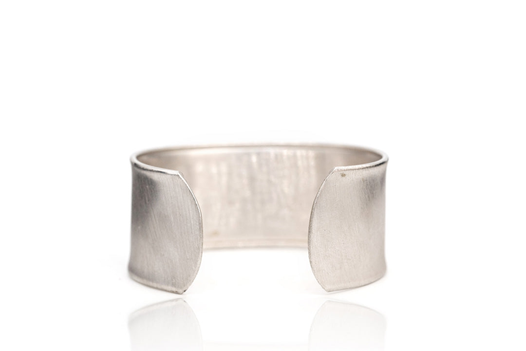 Cuff Bracelet - Brushed Sterling Silver