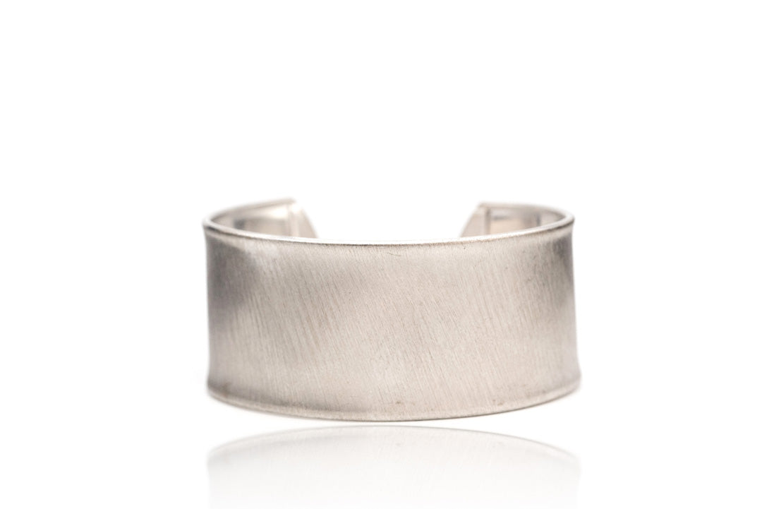 Cuff Bracelet - Brushed Sterling Silver