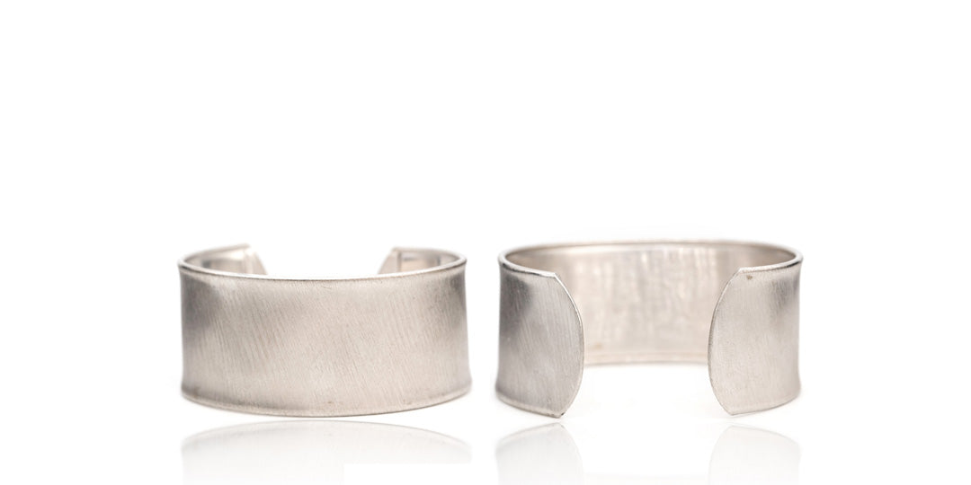 Cuff Bracelet - Brushed Sterling Silver