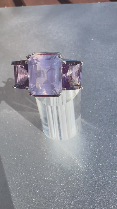 Amethyst & Kunzite Cocktail Ring