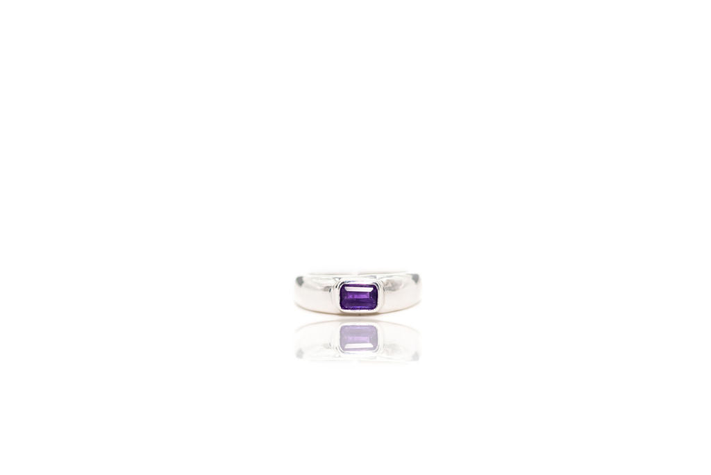 Pinky Ring - Purple Amethyst