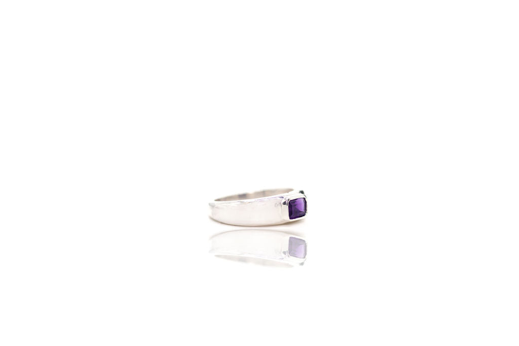 Pinky Ring - Purple Amethyst